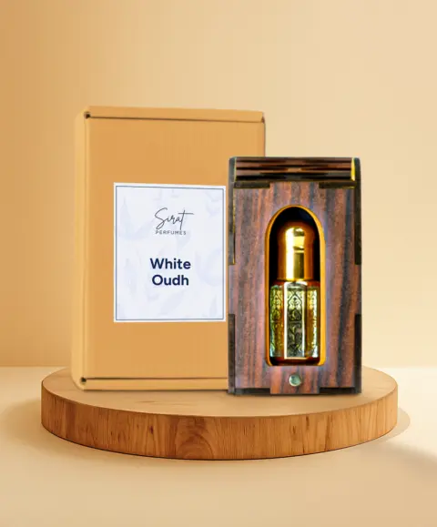 White Oud Roll-On Attar (Premium Wooden Box, 6ml)