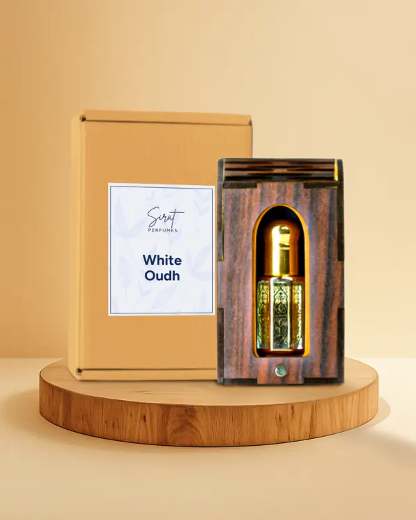 White Oud Roll-On Attar (Premium Wooden Box, 6ml)