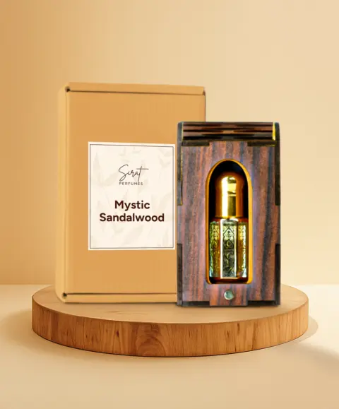 Mystic Sandalwood Roll-On Attar (Premium Wooden Box, 6ml)