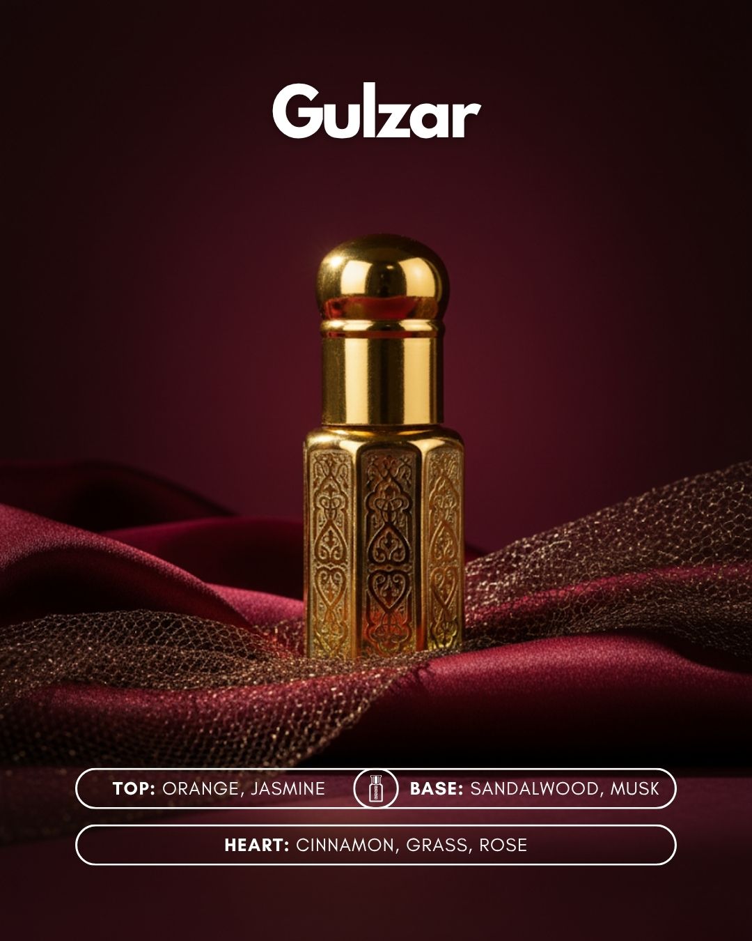 Gulzar Roll-On Attar (Premium Wooden Box, 6ml)