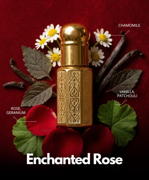 Enchanted Rose Roll-On Attar (Premium Wooden Box, 6ml)