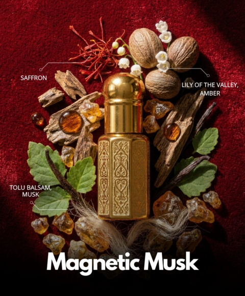 Magnetic Musk Roll-On Attar (Premium Wooden Box, 6ml)